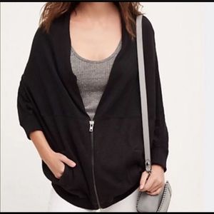 Black moth zip sweater Anthropologie xs